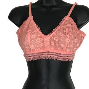 VICTORIA Secret  Lace Peach Bralette Size L